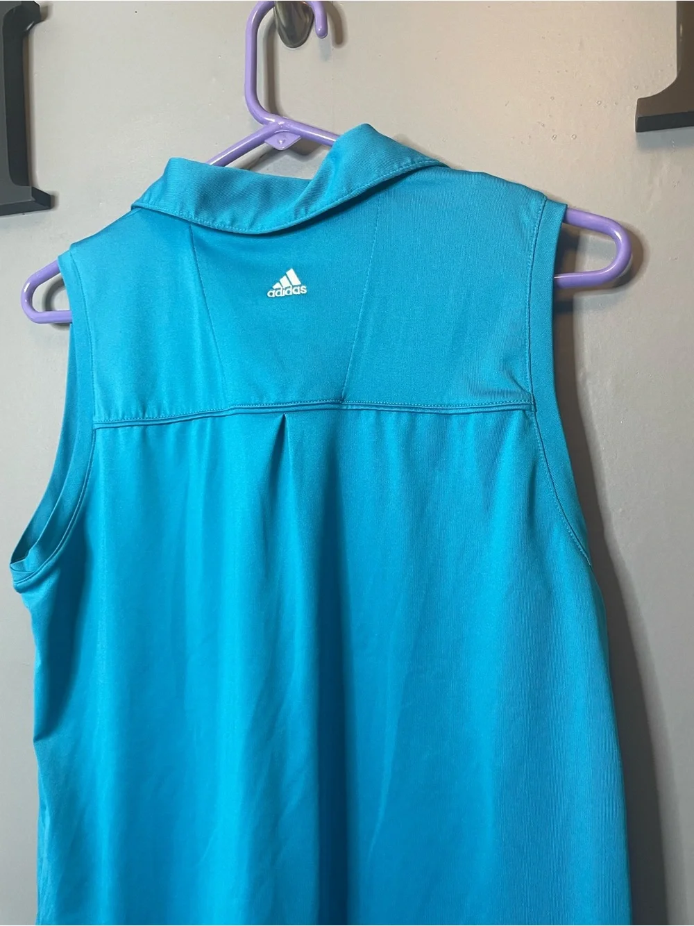 Adidas Women's Blue Sleeveless Polo Performance Golf Tank Top size large - Picture 6 of 11